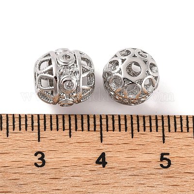 Латунные микропаве из прозрачного кубического циркония KK-S389-15P-1