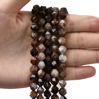 Природные окаменелое дерево бисер пряди&nbsp;G-Z119-A21-02-1