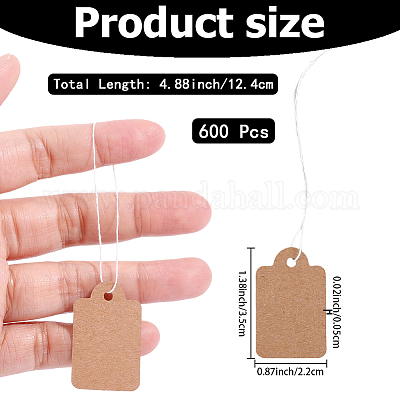 600 шт. бумажные чистые ценники со шнуром&nbsp;DIY-CY0002-29B-1