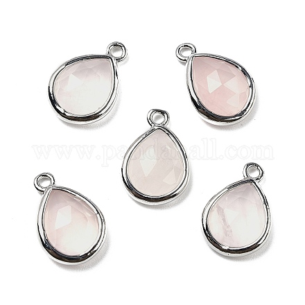 Ограненные подвески из натурального розового кварца G-U019-05P-09-1