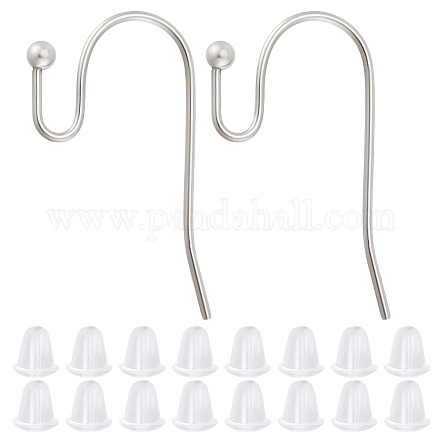 300 шт. крючки для сережек из хирургической нержавеющей стали 316 STAS-BBC0006-24-1