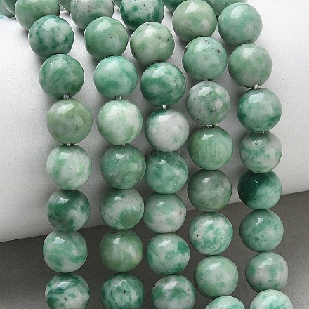 Натуральные зеленые пятна яшмовых нитей&nbsp;G-L651-A01-8mm-1
