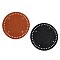 2Pcs 2 Colors PU Leather Knitting Crochet Bags Nail Bottom Shaper Pad, Bag Cushion Base, with Alloy Nail, Bag Bottom Accessories, Flat Round, Mixed Color, 15.2x1cm, Hole: 4mm, 1pc/color