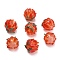 Handmade Lampwork Beads, Tulip, Red, 13~14.5x13.5mm, Hole: 1.4mm