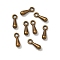 Alloy Charms, Chain Extender Drop, Teardrop, Antique Bronze, 7x2.5x2mm, Hole: 1mm