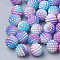 Imitation Pearl Acrylic Beads, Berry Beads, Combined Beads, Rainbow Gradient Mermaid Pearl Beads, Round, Lilac, 12mm, Hole: 1.5mm, about 200pcs/bag