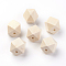Unfinished Wood Beads, Natural Wooden Beads, Polygon, Navajo White, 20x18~20x18~20mm, Hole: 3.5mm