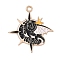 Alloy Enamel Pendants, Dragon, Golden, Sun, 30x27x1.2mm, Hole: 2mm