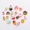 Food Resin Cabochons, Mixed Shapes, Mixed Color, 18~22x13~18x3~5mm