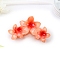 Flower Plastic Claw Hair Clips, Hair Accessories for Women & Girls, Orange Red, 107.5x65x61mm