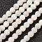 Natural White Shell Beads Strands, Mother of Pearl Shell, Round, 3mm, Hole: 0.8mm, about 127pcs/strand, 15.15 inch(38.5cm)