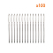 Iron Yarn Needles, Big Eye Blunt Needles, for Cross-Stitch, Knitting, Ribbon Embroidery, Platinum, 52x1.6mm, 100pcs/set