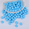 Round Silicone Focal Beads, Light Sky Blue, 15mm, Hole: 2mm
