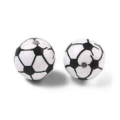 Спортивная печать непрозрачные акриловые бусины&nbsp;OACR-Z035-06