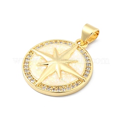 Латунные микропаве прозрачные подвески с фианитом&nbsp;KK-A221-09G