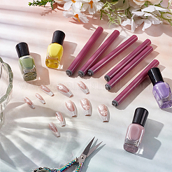 6 шт. 6 стиля pp пластиковые штампы для нейл-арта наборы ручек&nbsp;MRMJ-WH0075-131B