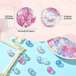 50шт УФ-покрытие прозрачные акриловые бусины&nbsp;MACR-CJ0002-13