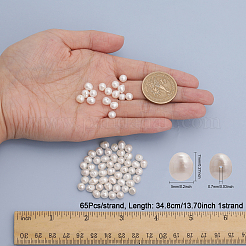 1 нить бусин из натурального культивированного пресноводного жемчуга&nbsp;PEAR-CA0001-15C