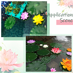 Искусственный лист и цветок лотоса из вспененного eva&nbsp;AJEW-SP0003-26E