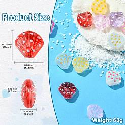 14шт 7 цвета бусины лэмпворк ручной работы&nbsp;LAMP-CJ0002-17