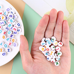 Непрозрачные белые акриловые бусины&nbsp;SACR-YW0001-23E