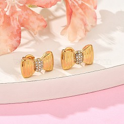 Серьги-гвоздики из нержавеющей стали 304 с микропаве из прозрачных кубических цирконий&nbsp;EJEW-I318-01G-02