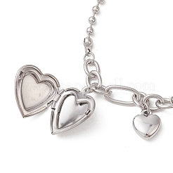 Браслеты с подвесками-медальонами из нержавеющей стали 316&nbsp;BJEW-JB13180