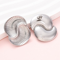 Серьги-гвоздики из нержавеющей стали 304 в форме спирали&nbsp;EJEW-C148-01P