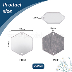 200 шт. зеркальный эффект акриловые пришивные стразы&nbsp;DIY-PH0021-95E