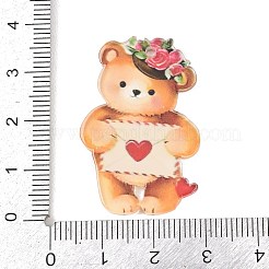 Непрозрачные акриловые подвески с принтом ко Дню святого Валентина&nbsp;OACR-A045-06H