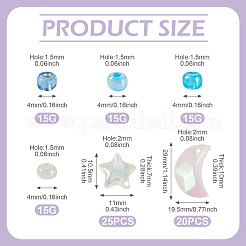 Наборы для самостоятельного изготовления украшений в виде звезд и луны&nbsp;DIY-TA0013-76