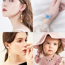 200 шт. 10-х видов стеклянных бусин миллефиори ручной работы&nbsp;LAMP-SC0001-15