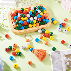 240шт 6 цвета натуральные деревянные бусины&nbsp;WOOD-TA0002-74A