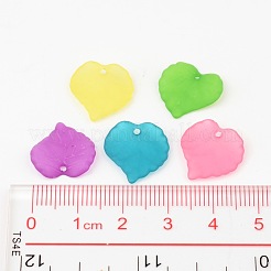 Смешанные прозрачные forsted листьев акриловые брелоки&nbsp;X-PL591