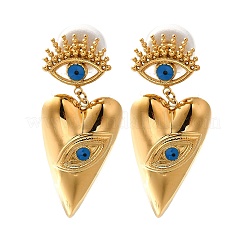 Серьги-гвоздики из нержавеющей стали 304 с эмалью&nbsp;EJEW-G422-05G