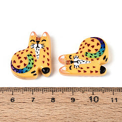 Печатные непрозрачные бусины из смолы&nbsp;RESI-N043-19A