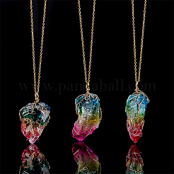 8 шт. необработанные грубые натуральные кварцевые кристаллы большие подвески&nbsp;G-BC0001-44