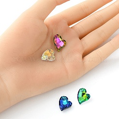 4шт 4 цвета подвески из гальванического стекла&nbsp;EGLA-YW0001-60