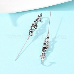 Серьги-крючки-обёртки из нержавеющей стали 316 на Хэллоуин&nbsp;AJEW-C044-17B-AS