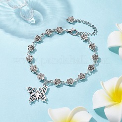 Тибетский стиль сплава шарм браслеты&nbsp;BJEW-JB10096-03