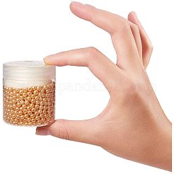 Круглая бусина из экологически чистого окрашенного стекла с жемчугом&nbsp;HY-PH0002-24-B