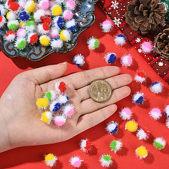 100шт. 5-х цветный полиэстеровый помпон-шар&nbsp;DIY-SC0031-42