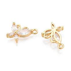 Подвески из латуни с прозрачным фианитом&nbsp;KK-T077-55G