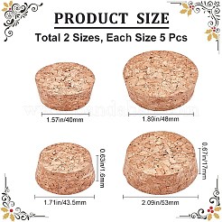 10 шт. 2 пробковые пробки для бутылок&nbsp;AJEW-GF0007-64