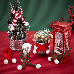 30 шт. 3 стильных мини-рождественских полосатых вязаных шарфа&nbsp;DIY-NB0008-79