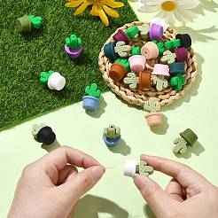 21шт 21 цвета силиконовые фокусные бусины&nbsp;SIL-CJ0002-03