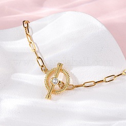 Браслеты из нержавеющей стали 304 с плоскими круглыми звеньями&nbsp;BJEW-R027-06G-02