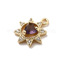 Латунные микро проложить кубического циркония подвески&nbsp;KK-H089-24G