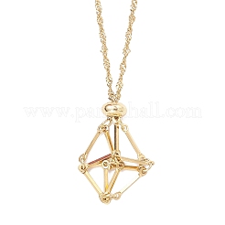 3 шт. 3 стиля 304 нержавеющая сталь пустой макраме мешочек кулон сингапурская цепочка ожерелье изготовление&nbsp;NJEW-JN05283