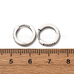 Серьги-кольца из нержавеющей стали 304 с прозрачным кубическим цирконием&nbsp;EJEW-D331-18B-P